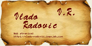 Vlado Radović vizit kartica